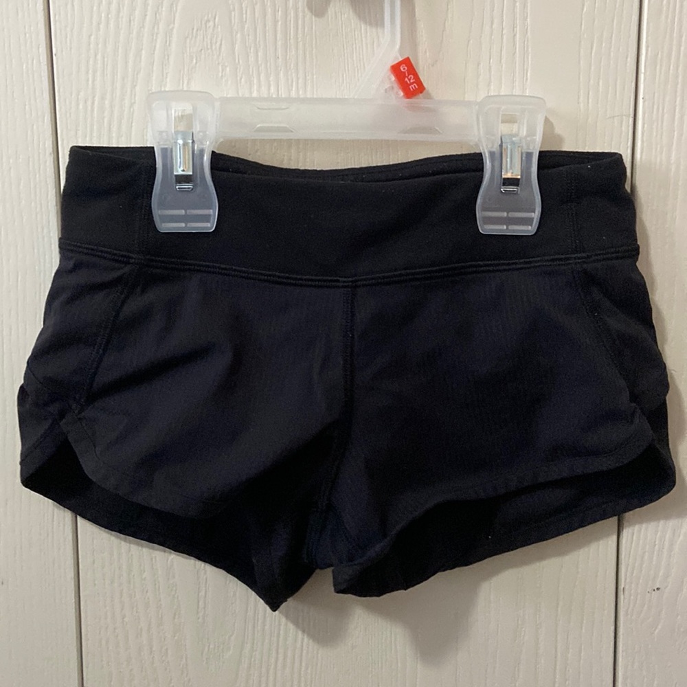 Ivivva Black Pinstriped Exercise Shorts
